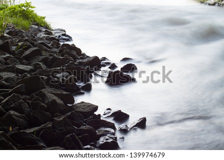 	River on the white background