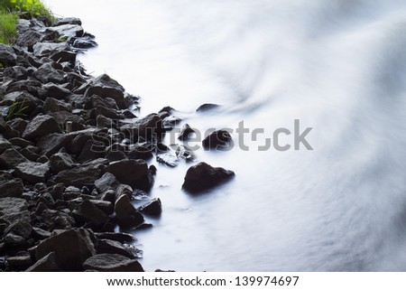 	River on the white background
