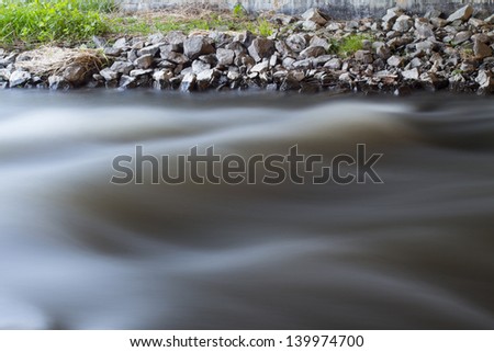 	River on the white background