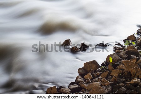 	River on the white background