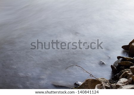 	River on the white background