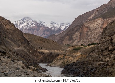 River Panj (Pyandzh) Between Tajikistan And Afghanistan