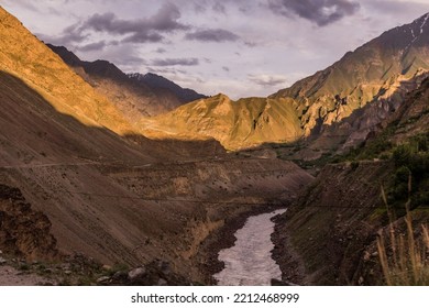 River Panj (Pyandzh) Between Tajikistan And Afghanistan