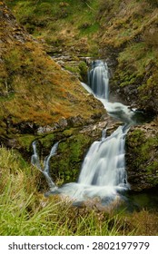The river plunges along its upper course, overcoming disproportionate differences in elevation.