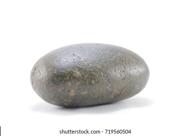 River Rocks On A White Background