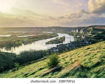 The River Seine, Les Andelys, Normandy France