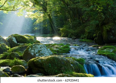 River And Shaft Beam Of Light