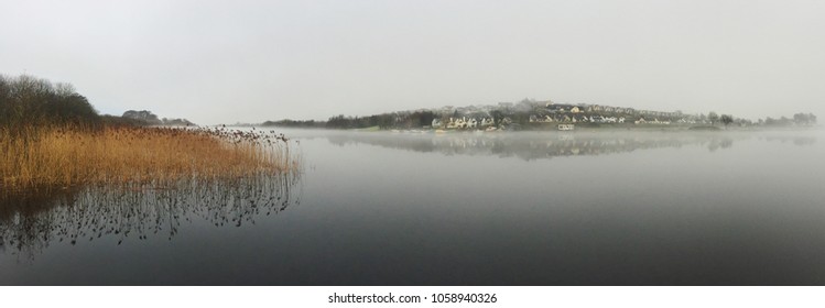 River Shannon Panorama In Winter
