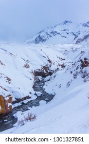 River At The Snowy Andes