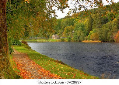 The River Spey In Aberlour Scotland