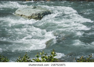 River stream waterfall in forest landscape - Shutterstock ID 2187521871