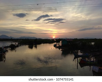River Sunset View
