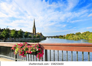 The River Tay on a summer day,  Perth Scotland