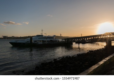 River Terminal - Cais Do Sodré, Lisbon, Portugal 8 November 2019 At Sunset