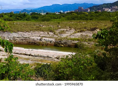 River Terrace Of Dahan River In Taiwan