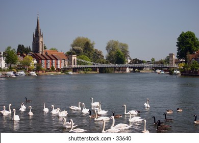 River Thames At Marlow England
