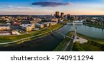 River through the City - a look at Dayton, Ohio from above the confluence of the Great Maimi and Mad Rivers