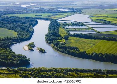 The River, Top View. Krasnodar Region, Russia