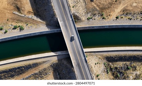 River Transposition System In Cabrobo In Pernambuco Brazil. Sao Francisco River Transposition. Hydric Development. River Transposition System. Water Distribution Landscape. Irrigation System.
