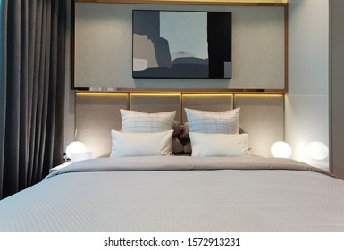 River Valley / Singapore - November 28th 2019: Master Bedroom In 4 Bedroom Show Suite 