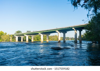 River View And Bridge In Columbia, SC.