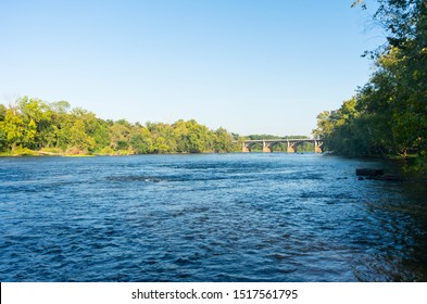 River View With Bridge In The Distance, Columbia, SC.