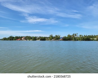 River view landscape at Amphawa District, Samut Songkhram, Thailand