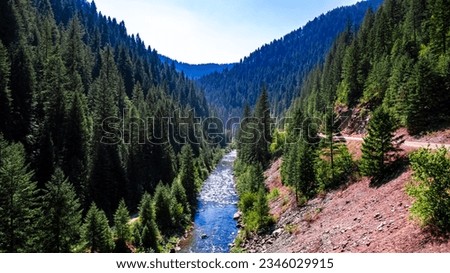 River view of Moon Pass between Wallace Idaho and Avery Idaho.