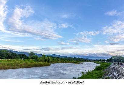 River view Sky background