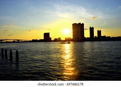 River view with Sunset 