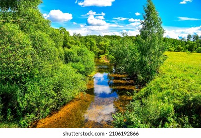 River Water In Summer Nature