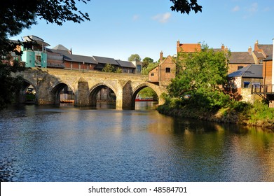 River Wear And Bridge In Durham England