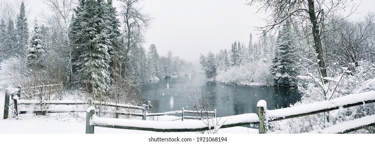 River In Winter Northern Michigan