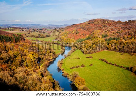 River Wye at Symons Yat, Herefordshire, Midlands, England, UK
