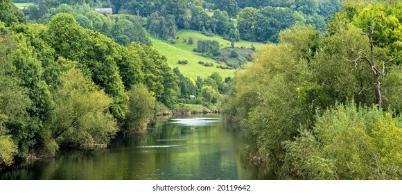 The River Wye From The Toll Bridge To Hay On Wye
