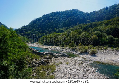 Riverbed of the Maggia river, Ticino, Switzerland