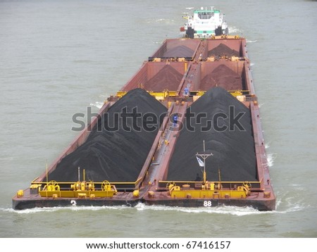 Riverboat with coal