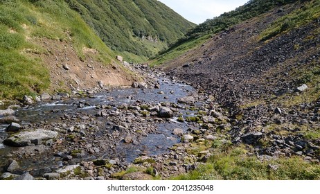 The River's Flow. Mountain River. Kamchatka.