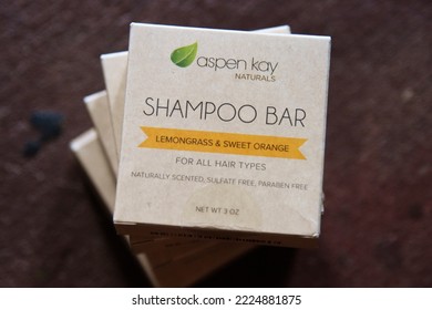 Riverside, CA USA - 07 08 2022: Organic Shampoo Bar