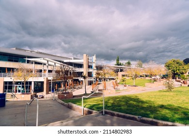 Riverside, California USA - 12 27 2021: The Campus Landscape Of University Of California (UC) Riverside