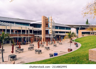 Riverside, California USA - 12 27 2021: The Campus Landscape Of University Of California (UC) Riverside