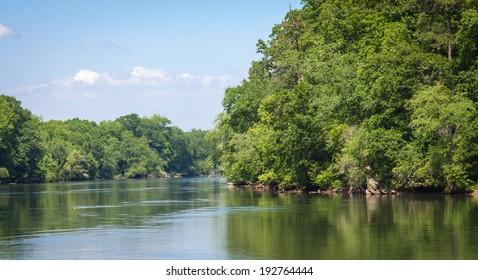 Riverside At The Chattahoochee River In Georgia