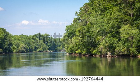 Riverside at the Chattahoochee river in Georgia
