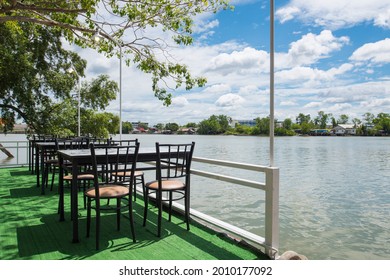 Riverside Dinner Area In Thailand.