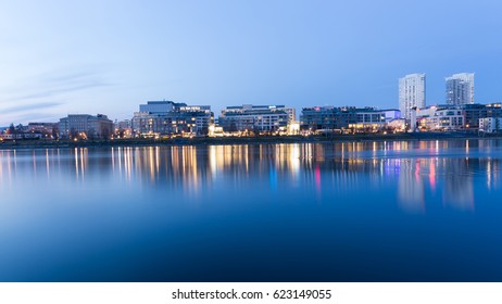 Riverside With Eurovea In Bratislava, Slovakia.