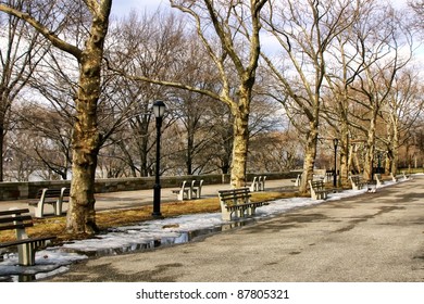 Riverside Park, In NYC, On A Winter Day