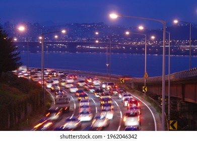 A Riverside Road Landscape - Seoul, Korea