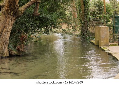 Riverside Walk Along Letcombe Brook, Wantage, Oxfordshire, Uk