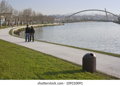 Riverside Walk Along LÃ?Â©rez River LÃ?Â©rez At Pontevedra City