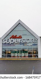 Riverview, New Brunswick, Canada. March 26, 2020:  Due To The Coronavirus Epidemic, Atlantic Superstore Is Offering Special Seniors' Shopping Hour From 7am-8am Monday To Saturday. 